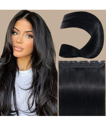 Clip Extension Straight Schwarz Mono Maxi Volume Band brillant des détails fins