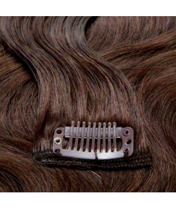 Extensiones de clip onduladas marrones sur le site 