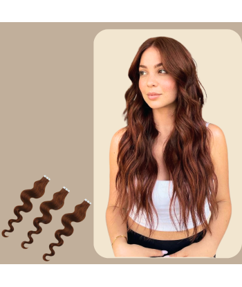 Extensiones adhesivas onduladas de chocolate soldes