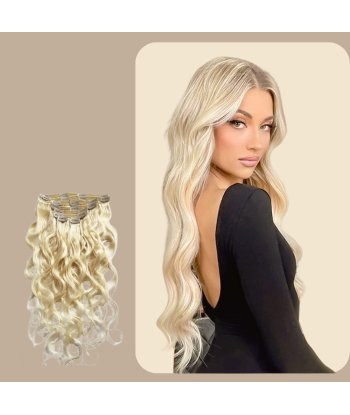 Kit de Extensiones Body Wave Rubio Platino 120 gr Jusqu'à 80% De Réduction