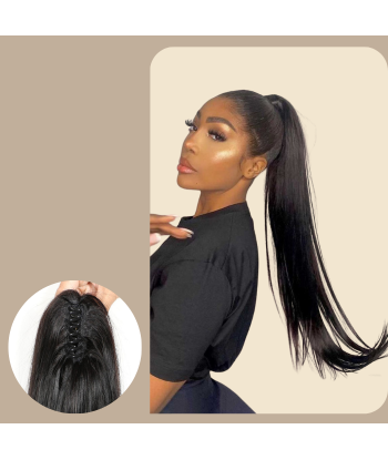 Coleta Castaño Oscuro Natural Clip Remy Hair Straight la livraison gratuite