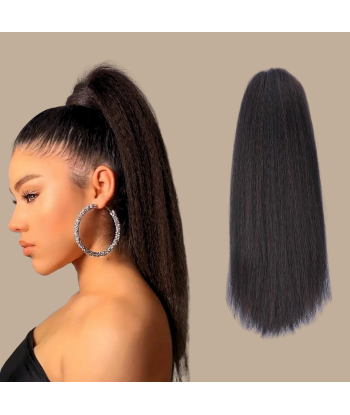 Coleta Castaño Oscuro Natural Clip Pelo Remy Yaki Liso vente chaude votre 