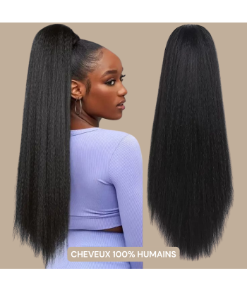 Coleta Castaño Oscuro Natural Clip Pelo Remy Yaki Liso vente chaude votre 