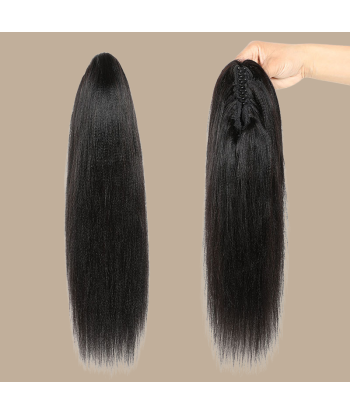 Coleta Castaño Oscuro Natural Clip Pelo Remy Yaki Liso vente chaude votre 