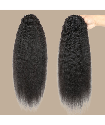 Coleta Castaño Oscuro Natural Clip Remy Hair Kinky Straight Vous souhaitez 