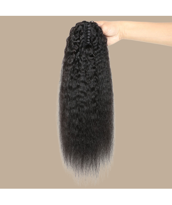 Coleta Castaño Oscuro Natural Clip Remy Hair Kinky Straight Vous souhaitez 