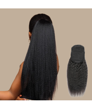 Coleta Pelo Remy A Cordon Castaño Oscuro Kinky Straight pas cher chine