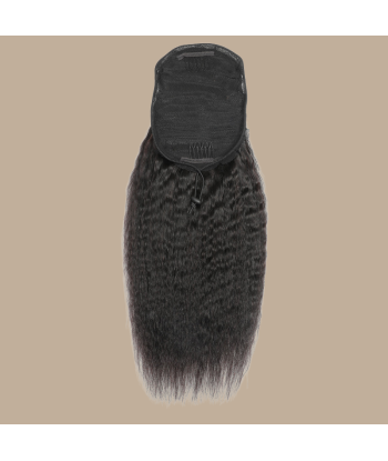 Coleta Pelo Remy A Cordon Castaño Oscuro Kinky Straight pas cher chine