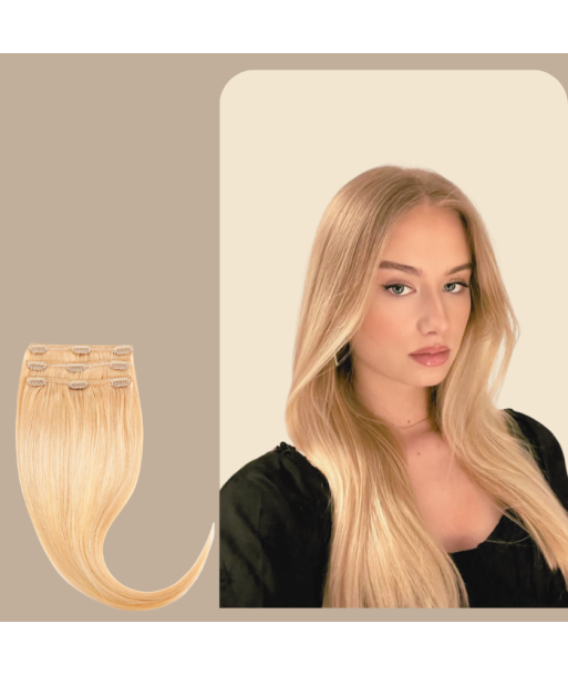 Glatte Clip-Extensions Blond 2023