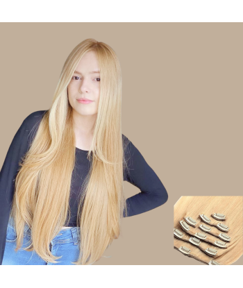 Glatte Clip-Extensions Blond 2023