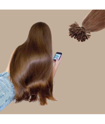 100 Keratin-Extensions Glatt Haselnuss Amélioration de cerveau avec