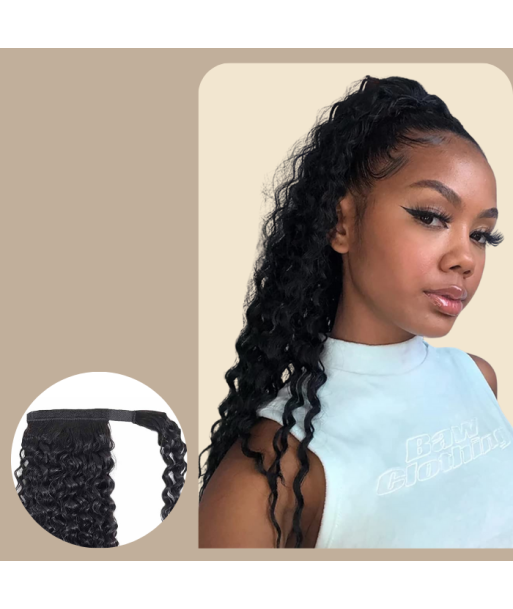 Pferdeschwanz Ponytail Dunkelbraun Zauberband Remy Hair Afro Curly pour bénéficier 