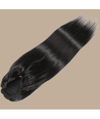 Pferdeschwanz Ponytail Dunkelbraun Mit Kordel Remy Hair Straight la colonne vertébrale