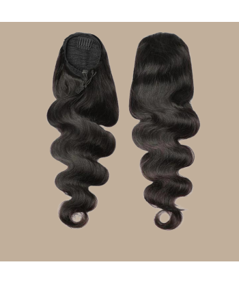 Pferdeschwanz Ponytail Dunkelbraun Mit Kordel Remy Hair Body Wave Par le système avancé 