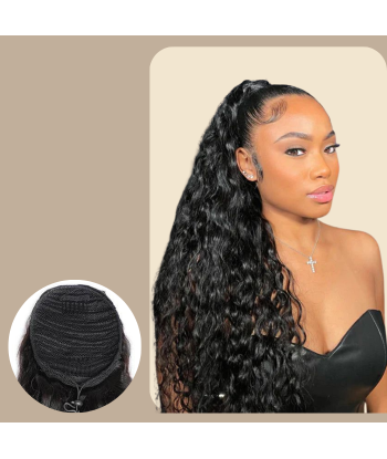 Pferdeschwanz Ponytail Dunkelbraun Mit Kordel Remy Hair Water Wave ouvre sa boutique