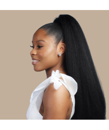 Pferdeschwanz Ponytail Dunkelbraun Mit Kordel Remy Hair Yaki Straight plus qu'un jeu 