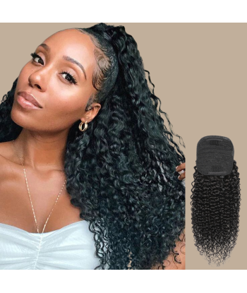 Pferdeschwanz Ponytail Dunkelbraun Mit Kordel Remy Hair Kinky Curly Le MVP de beaucoup