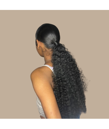 Pferdeschwanz Ponytail Dunkelbraun Mit Kordel Remy Hair Afro Curly brillant des détails fins