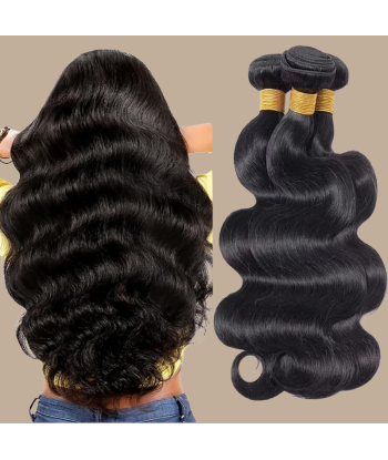 Haarglättung Jungfräuliches Haar Human Hair Body Wave 7A Dunkelbraun 1B 100 Gr france