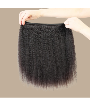 Weben Jungfräuliches Haar Human Hair Yaki Straight 7A Dunkelbraun 1B 100 Gr plus qu'un jeu 