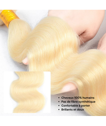 Haarglättung Jungfernhaar Human Hair Body Wave 7A Platinblond 613 100 Gr livraison et retour toujours gratuits