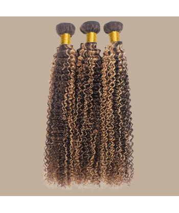 Haarglättung Jungfernhaar Human Hair Kinky Curly 7A Kastanie Méché Blond P4/27 100 Gr Les magasins à Paris