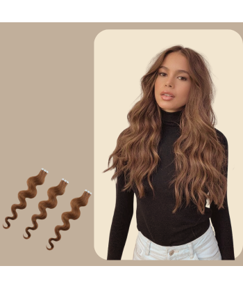 Extensões adesivas Wavy Hazelnut en ligne des produits 