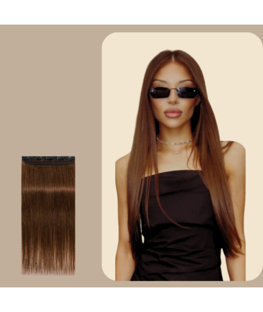 Extensão Mono Clip Chocolate Liso Maxi Volume Band JUSQU'A -70%! 