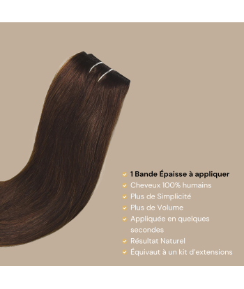 Extensão Mono Clip Chocolate Liso Maxi Volume Band JUSQU'A -70%! 