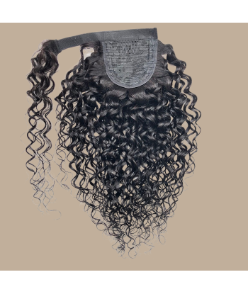 Rabo de cavalo castanho escuro Magic Ribbon Cabelo Remy Water Wave Paris Déstockage Promo