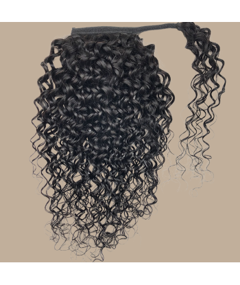 Rabo de cavalo castanho escuro Magic Ribbon Cabelo Remy Water Wave Paris Déstockage Promo