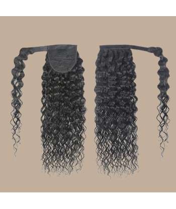 Rabo de cavalo castanho escuro Magic Ribbon Cabelo Remy Water Wave Paris Déstockage Promo