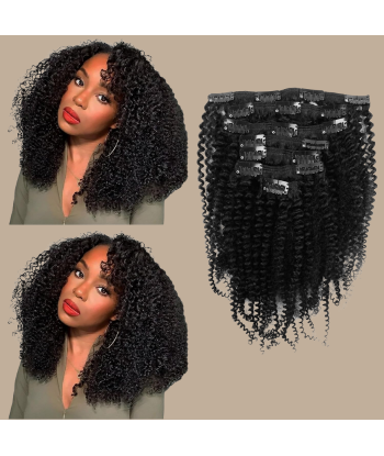 Kit de Extensões Kinky Curly Black 120g com clipes s'inspire de l'anatomie humaine