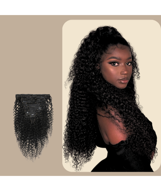 Kinky Curly Musta 120g Clip-In Extensions Kit 50% de réduction en Octobre 2024