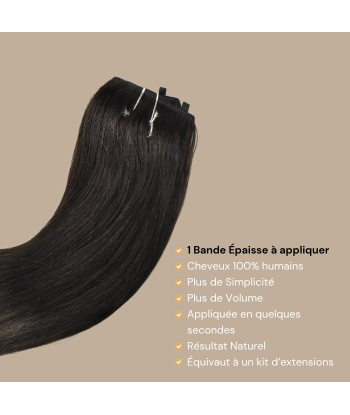 Suora ombre ruskea suklaa blondi mono Clip-In Extension Maxi Volume Band Par le système avancé 