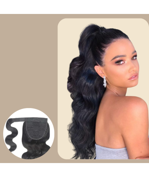 Poninhäntä tumma ruskea Magic nauha Remy Hair Body Wave 50-70% off 