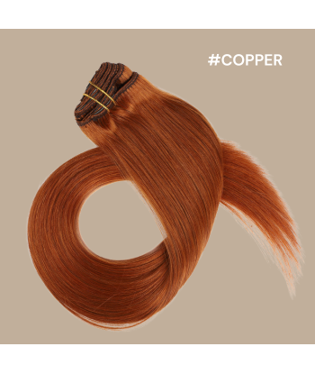 Laajennus Clips Premium Russian Hair Copper Venez découvrir notre 