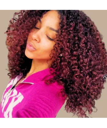 Afro Curly Ombre Dark Brown Clip-In Extensions Kit 99J 120 gr de l' environnement