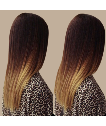 Dritto Ombre Brown Chocolate Blonde Mono Clip-In Extension Maxi Volume Band À commander