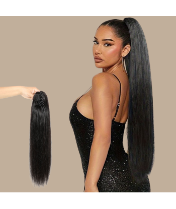 Pferdeschwanz Ponytail Dunkelbraun mit Pinzette Natur Remy Hair Straight chez Cornerstreet bien 