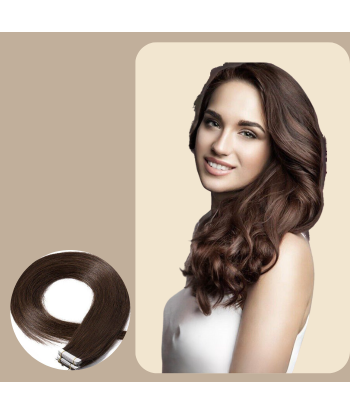 Chocolate Brown Straight Adhesive Extensions / Tapes Découvrez la collection