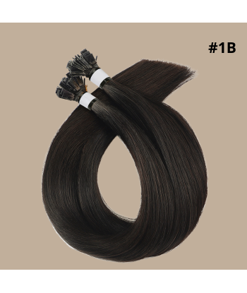 100 Keratin Extensions Rett Premium med Flat Tupp 1B pas cheres