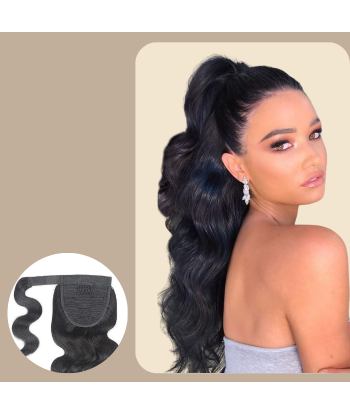 Pferdeschwanz Ponytail Dunkelbraun Magisches Band Remy Hair Body Wave Economisez 