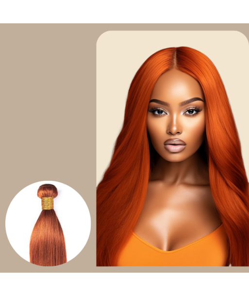 Weben Jungfräuliches Haar Human Hair Straight 7A Ginger 350 100 Gr vente chaude votre 