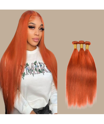 Weben Jungfräuliches Haar Human Hair Straight 7A Ginger 350 100 Gr vente chaude votre 