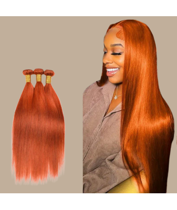 Weben Jungfräuliches Haar Human Hair Straight 7A Ginger 350 100 Gr vente chaude votre 