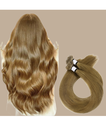 100 Premium Keratin Extensions Glatt mit Flacher Spitze 14 JUSQU'A -70%! 