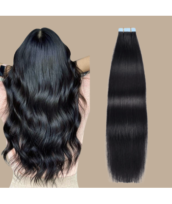 Extensões Adesivas / tapes lisos Premium Russian Hair 1B est présent 