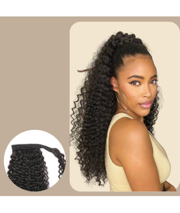 Rabo de cavalo Castanho Escuro Magic Ribbon Cabelo Remy Kinky Curly commande en ligne