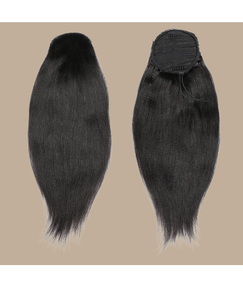 Rabo-de-cavalo castanho-escuro A Cordon Remy Hair Yaki Straight pas chere